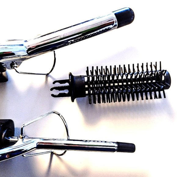 PERFECTION Curling Iron Set: 1/2 & 3/4" Swivel Cord/Cool Tip/Stand/Detach. Comb - Picture 2 of 10